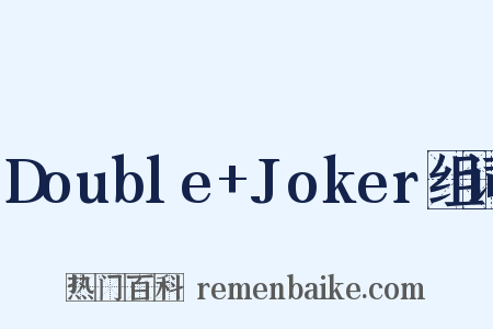 Double+Joker组词是什么意思的图片